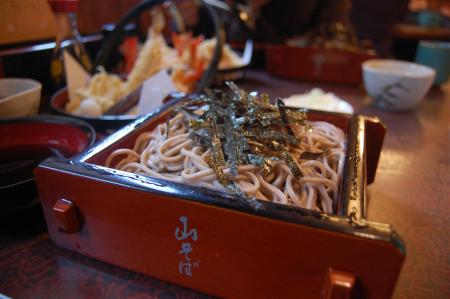 Close up of the soba