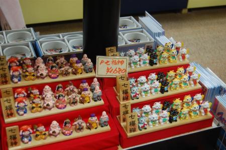 Rows of lucky figurines